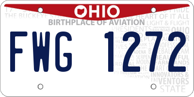 OH license plate FWG1272
