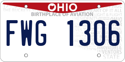 OH license plate FWG1306