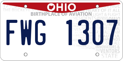 OH license plate FWG1307