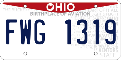 OH license plate FWG1319