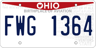 OH license plate FWG1364