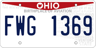 OH license plate FWG1369