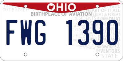 OH license plate FWG1390