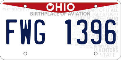 OH license plate FWG1396