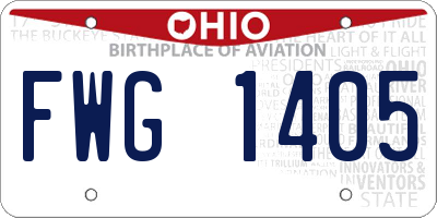 OH license plate FWG1405