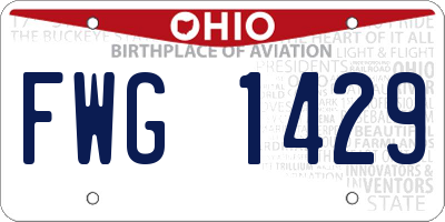 OH license plate FWG1429