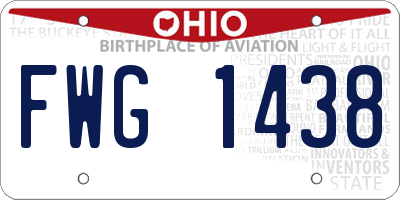 OH license plate FWG1438