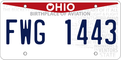 OH license plate FWG1443