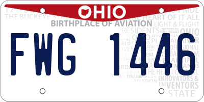 OH license plate FWG1446
