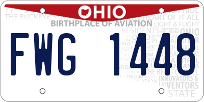 OH license plate FWG1448