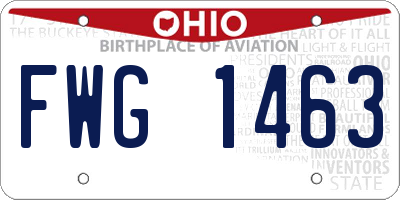 OH license plate FWG1463