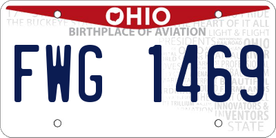OH license plate FWG1469