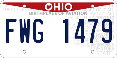 OH license plate FWG1479