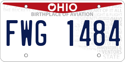 OH license plate FWG1484