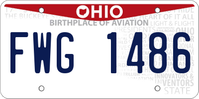 OH license plate FWG1486