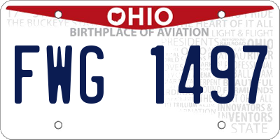 OH license plate FWG1497