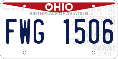 OH license plate FWG1506