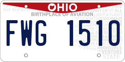 OH license plate FWG1510