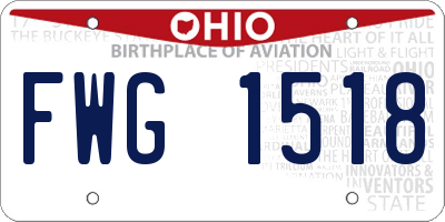 OH license plate FWG1518