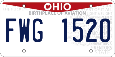 OH license plate FWG1520