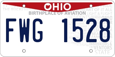 OH license plate FWG1528
