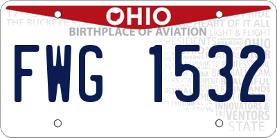 OH license plate FWG1532