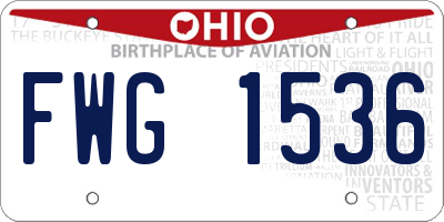 OH license plate FWG1536
