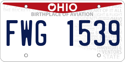 OH license plate FWG1539