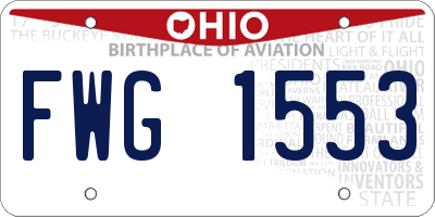 OH license plate FWG1553