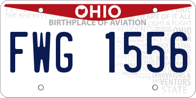 OH license plate FWG1556
