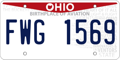OH license plate FWG1569