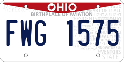 OH license plate FWG1575
