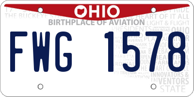 OH license plate FWG1578