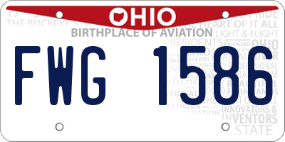 OH license plate FWG1586
