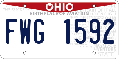 OH license plate FWG1592