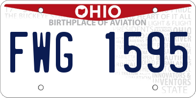 OH license plate FWG1595