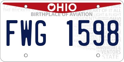 OH license plate FWG1598