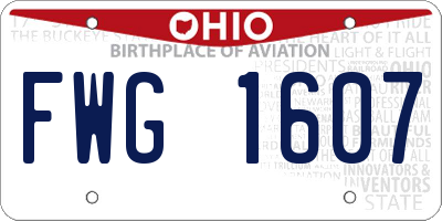 OH license plate FWG1607