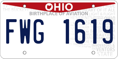 OH license plate FWG1619