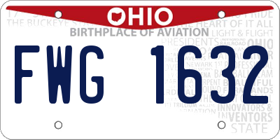 OH license plate FWG1632