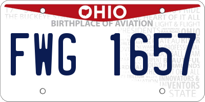 OH license plate FWG1657