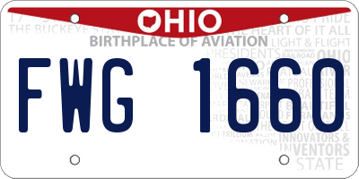 OH license plate FWG1660