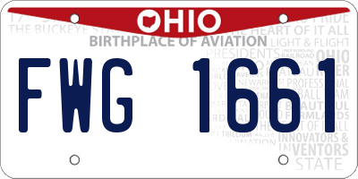 OH license plate FWG1661