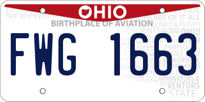 OH license plate FWG1663