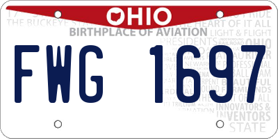 OH license plate FWG1697