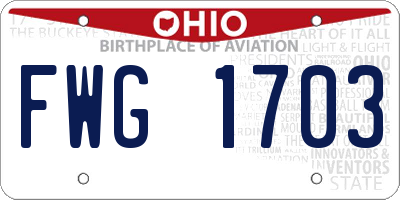 OH license plate FWG1703