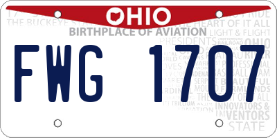 OH license plate FWG1707