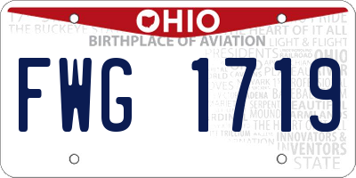 OH license plate FWG1719