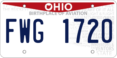 OH license plate FWG1720