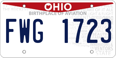 OH license plate FWG1723